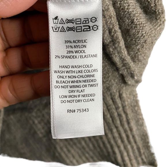 Cynthia Rowley Women's Tan V-Neck Knit Sweater - Picture 5 of 7